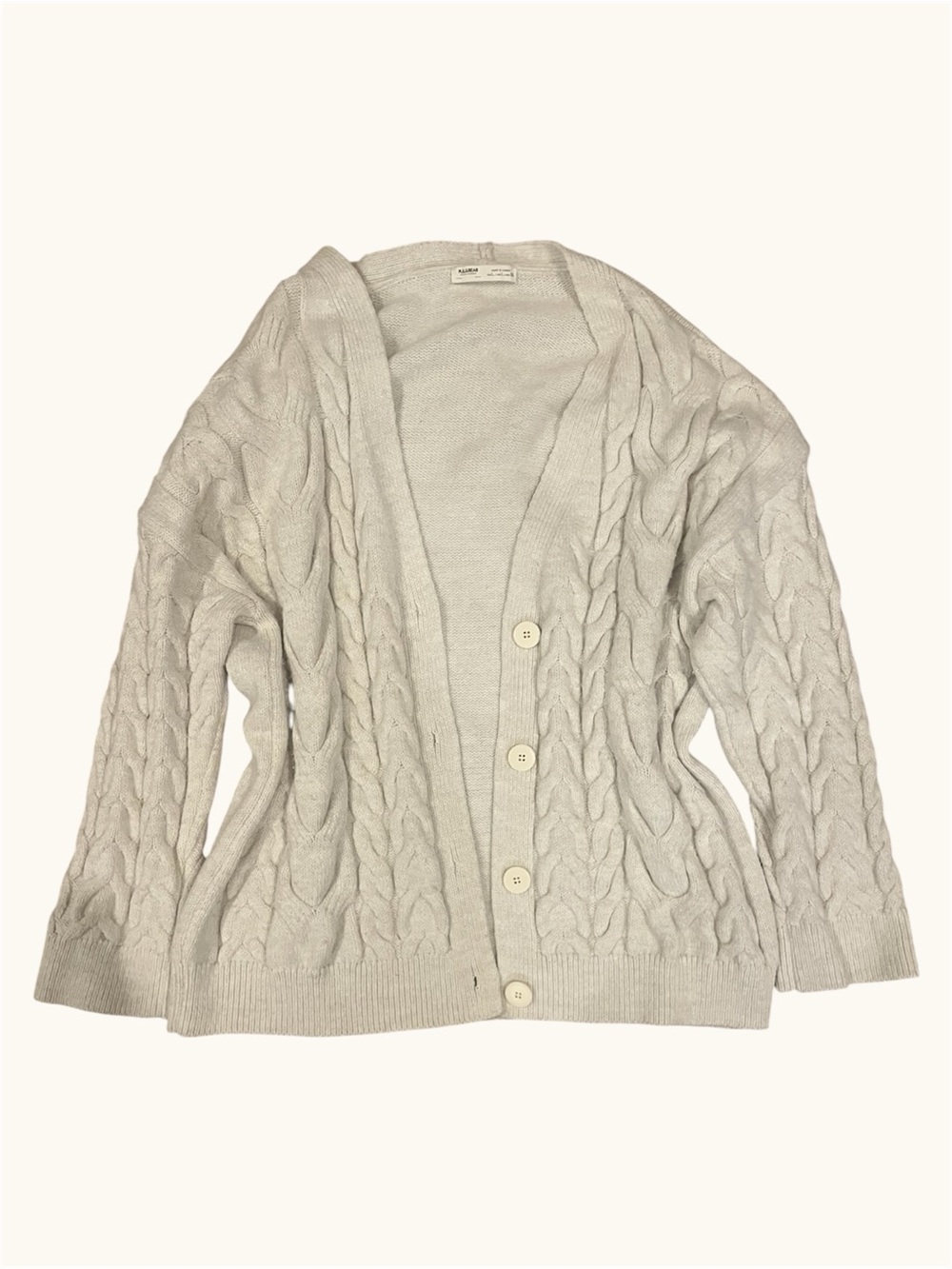 Oversized Cream Cardigan